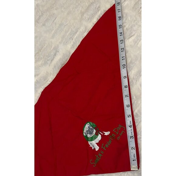 Old Navy Christmas Holiday Santa's Favorite Dog PUG Dog Red Bandana ONE SIZE - Picture 11 of 11